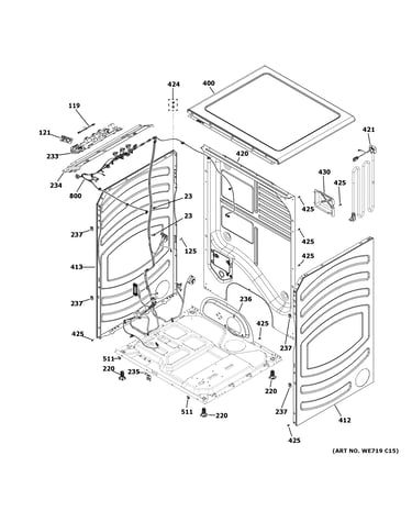 Cabinet & top panel