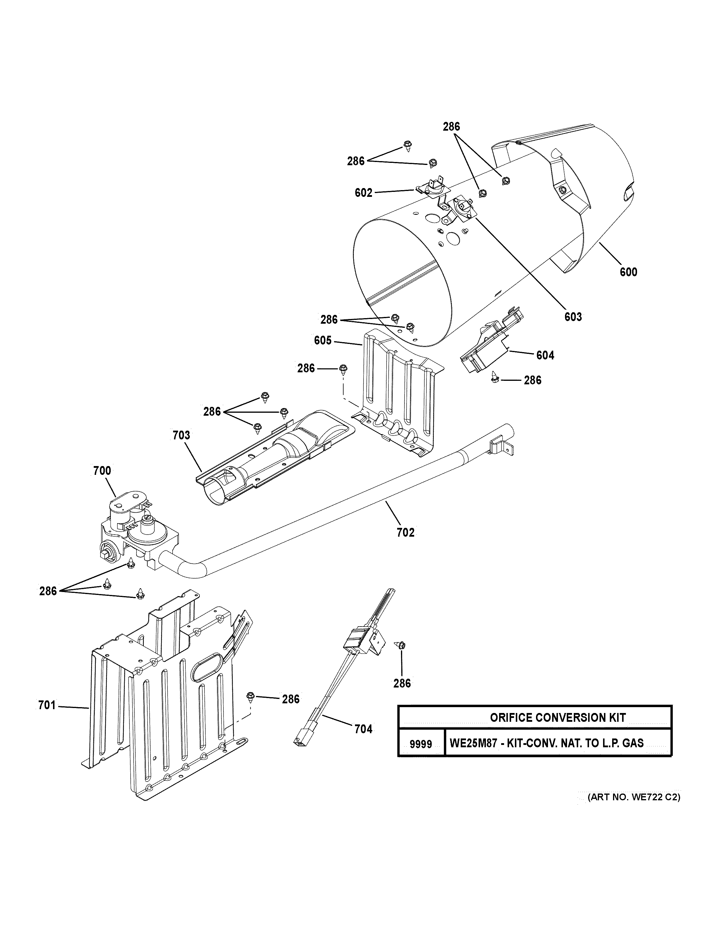 GAS VALVE & BURNER ASSEMBLY