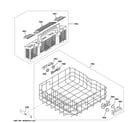 Haier QDP555SBN0TS lower rack assembly diagram