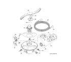 Haier QDP555SBN0TS motor, sump & filter assembly diagram