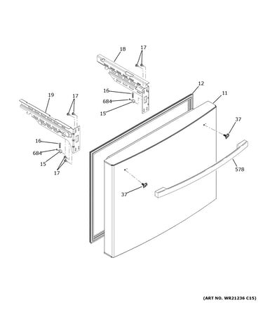 Freezer door