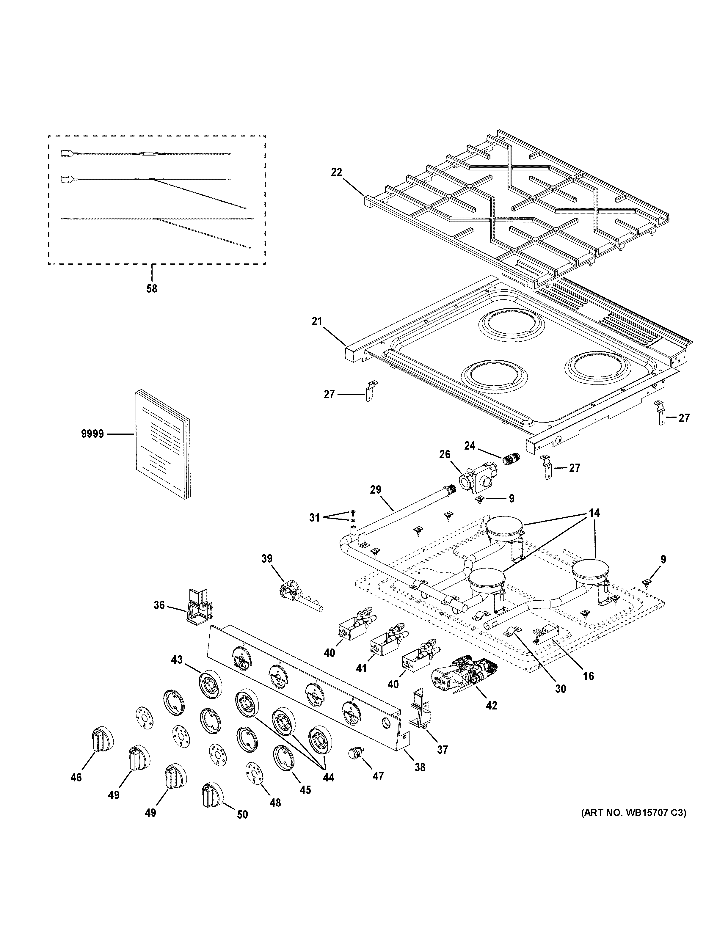Control panel & cooktop