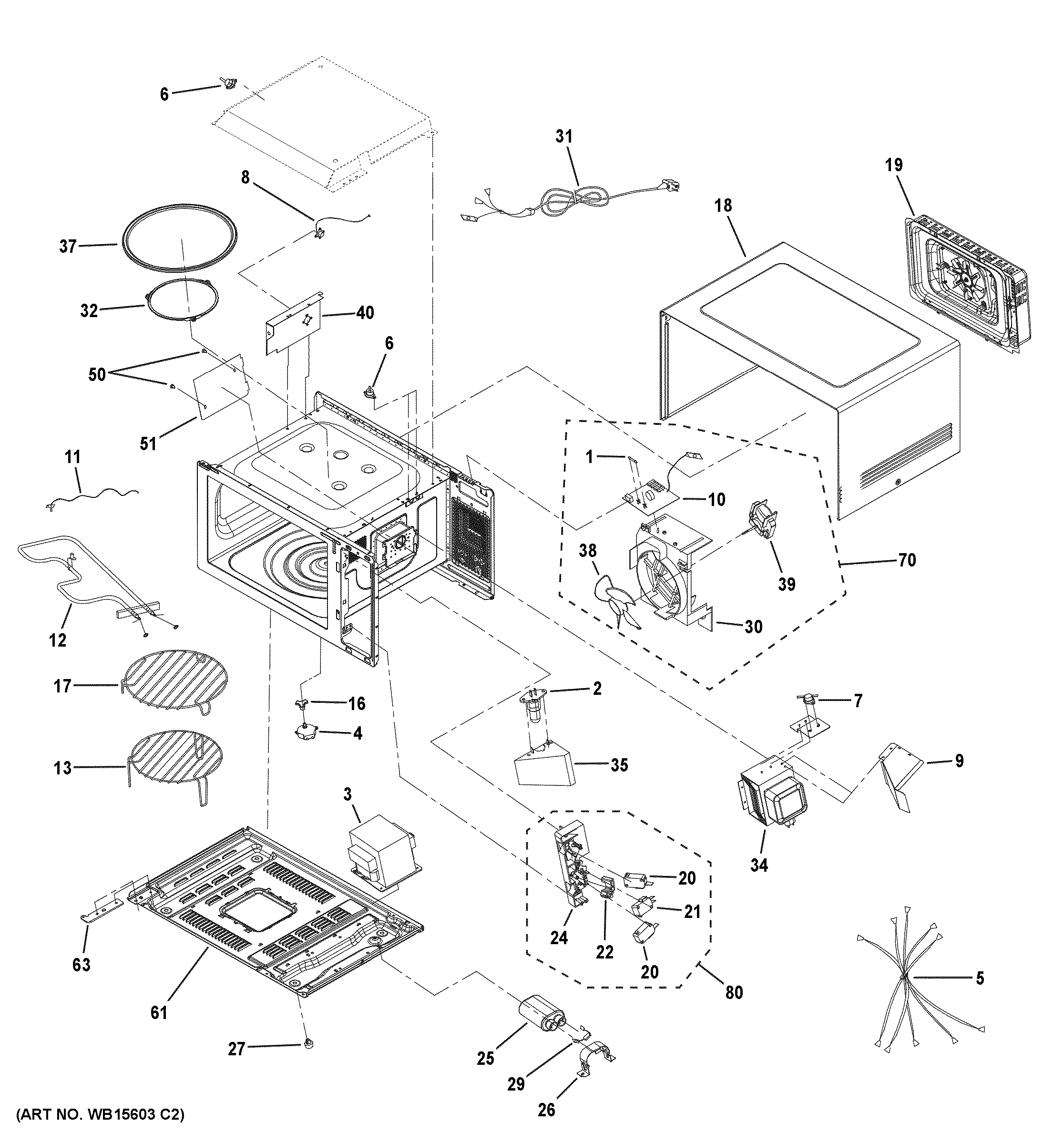 Oven cavity parts
