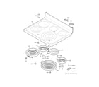 GE PB935BP4TS cooktop diagram