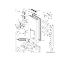 GE CFE28TP2MJS1 dispenser door diagram