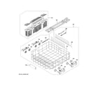 GE PDP715SYV0FS lower rack assembly diagram