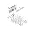 GE GDP670SMV0ES lower rack assembly diagram