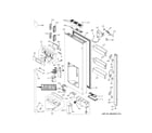 GE CFE28UP3MDD1 dispenser door diagram