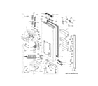 GE CFE28UP2MGS1 dispenser door diagram