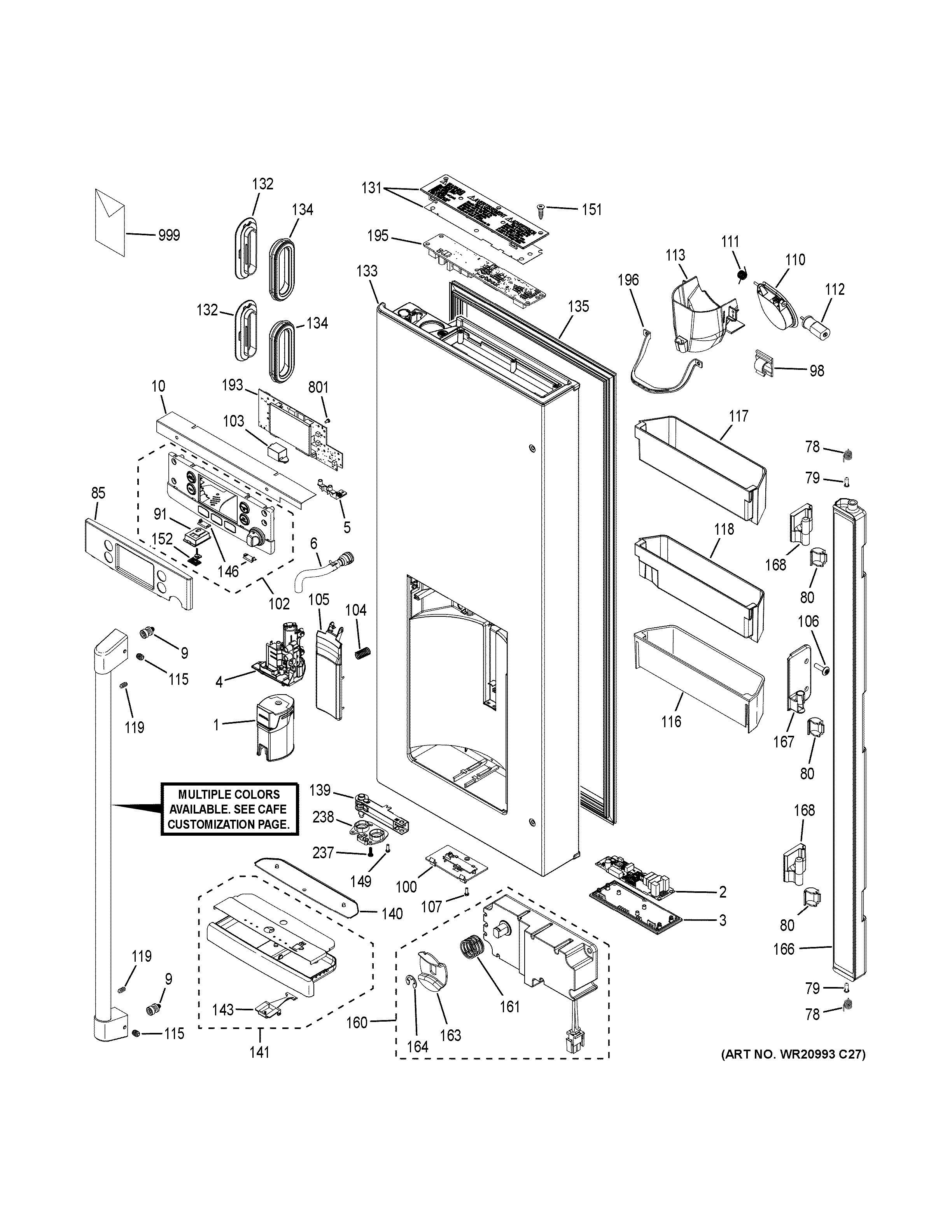 Dispenser door