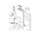 GE CYE22UP2MCS1 dispenser door diagram