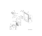 GE CYE22UP2MLS1 ice maker & dispenser diagram