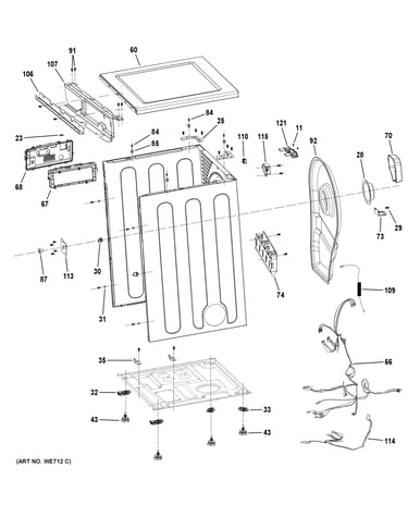 Cabinet & top panel