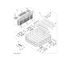 GE CDT725SSF4SS lower rack assembly diagram