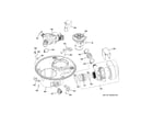 GE CDT725SSF4SS sump & motor mechanism diagram