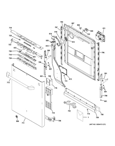 Escutcheon & door assembly