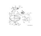 GE GDT680SSH2SS sump & motor mechanism diagram