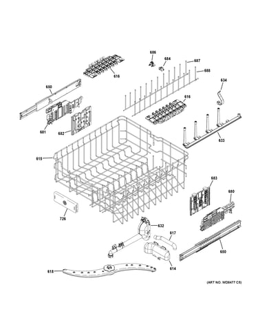 Upper rack assembly