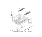 GE GDF540HGD2WW upper rack assembly diagram