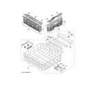 GE GDF540HGD2WW lower rack assembly diagram