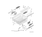 GE GDT680SGH6BB upper rack assembly diagram