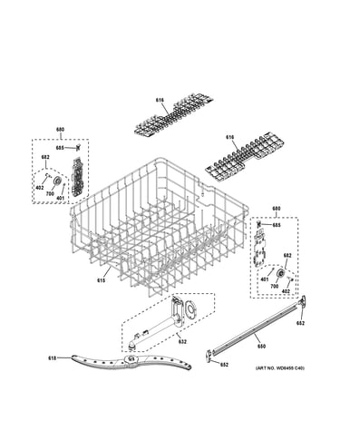 Upper rack assembly