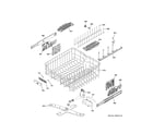 GE GDT720SGF2BB upper rack assembly diagram