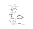 GE GDT720SGF2BB sump & filter assembly diagram