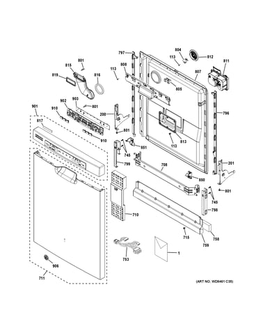 Escutcheon & door assembly