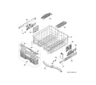 GE DDT575SSF2SS upper rack assembly diagram