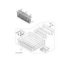 GE DDT575SGF2BB lower rack assembly diagram