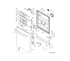 GE GDT530PSD1SS escutcheon & door assembly diagram