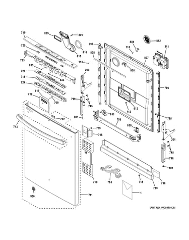 Escutcheon & door assembly