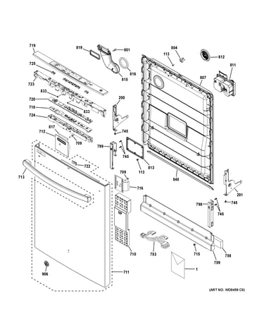 Escutcheon & door assembly