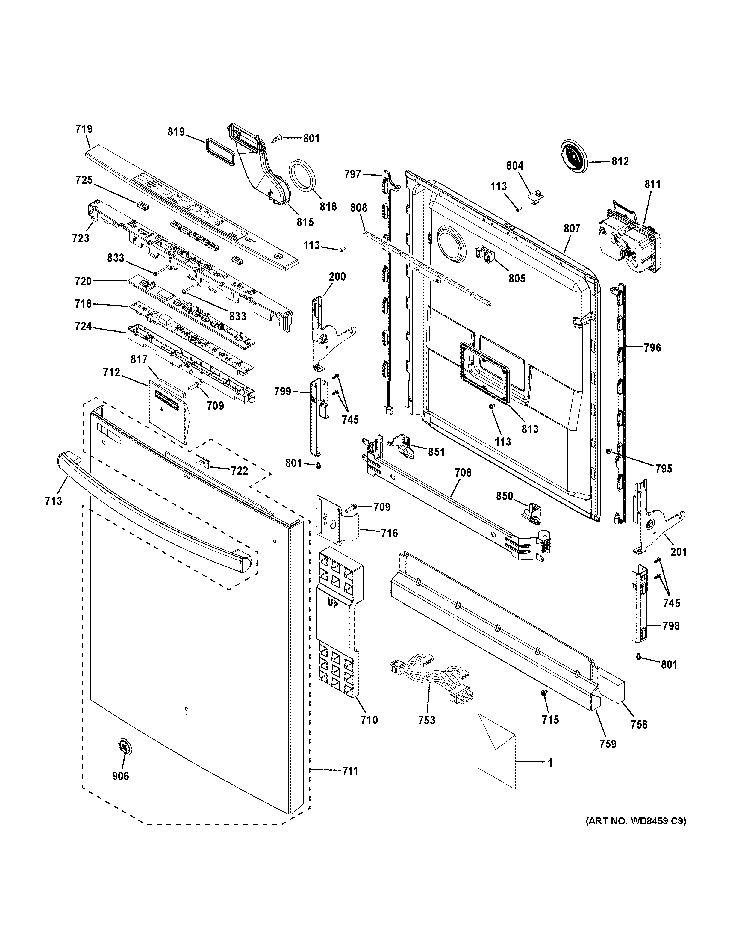 ESCUTCHEON & DOOR ASSEMBLY