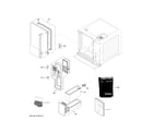 GE P9SBAAS6V1BB door & control assembly diagram