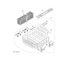 GE CDT858P2V1S1 lower rack assembly diagram