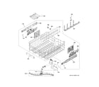 GE CDT858P3V1D1 upper rack assembly diagram