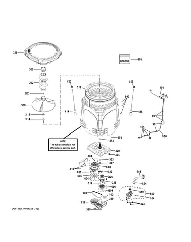 Tub & motor
