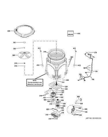 Tub & motor