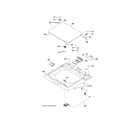 GE GTW490ACJ7WW top panel & lid diagram