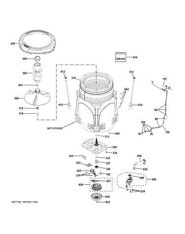 Tub & motor