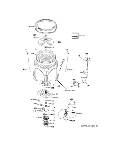 Tub & motor