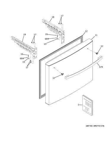 Freezer door