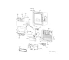 GE CXE22DP2PBS1 ice maker & dispenser diagram