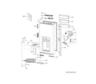 GE CVE28DP4NDW2 dispenser door diagram