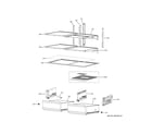 GE CVE28DP4NDW2 refrigerator shelves diagram