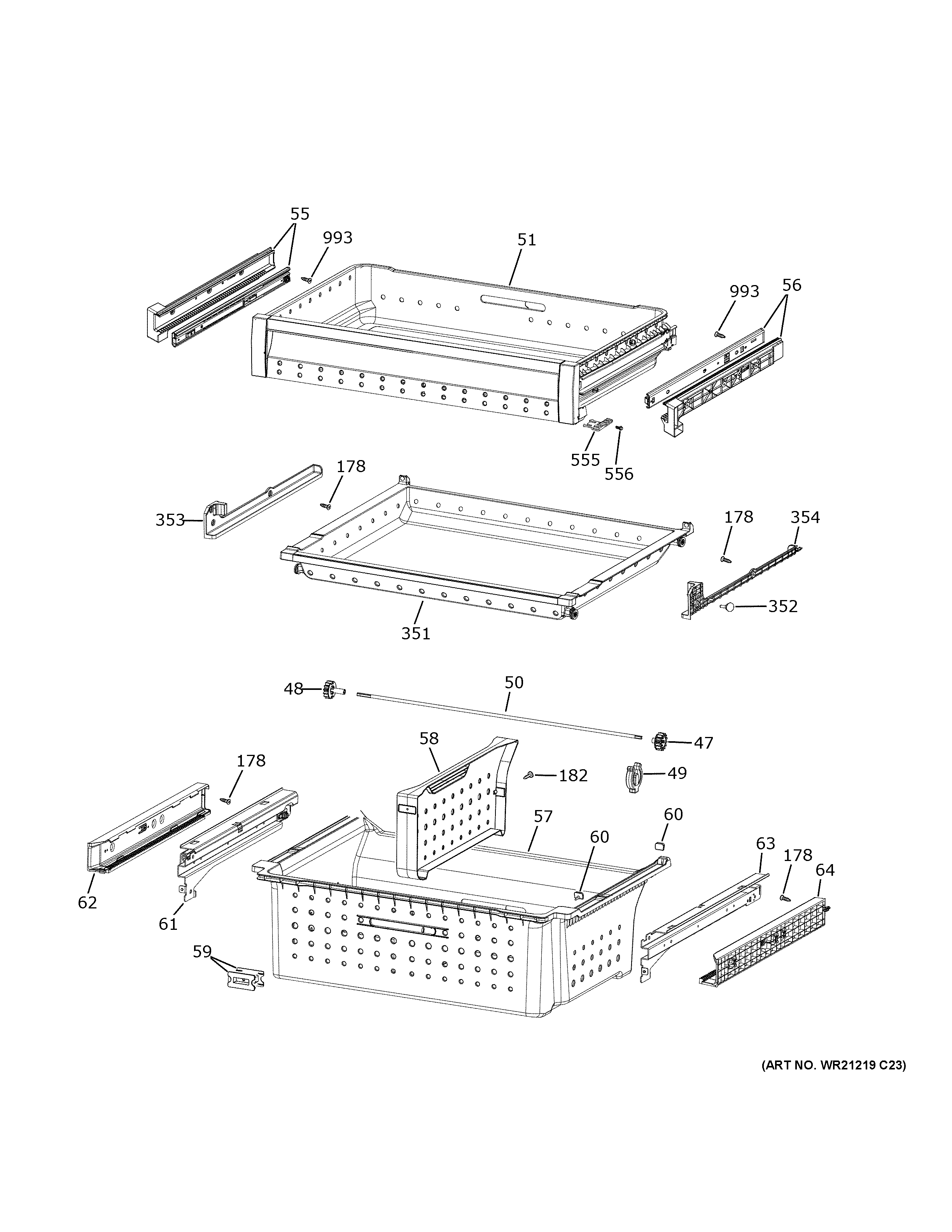 Freezer shelves