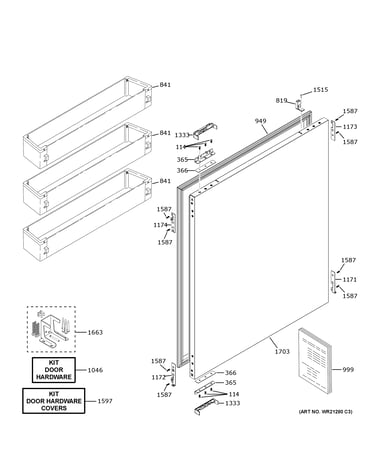 Refrigerator door