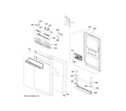 Haier QDT125SSL0SS escutcheon & door assembly diagram